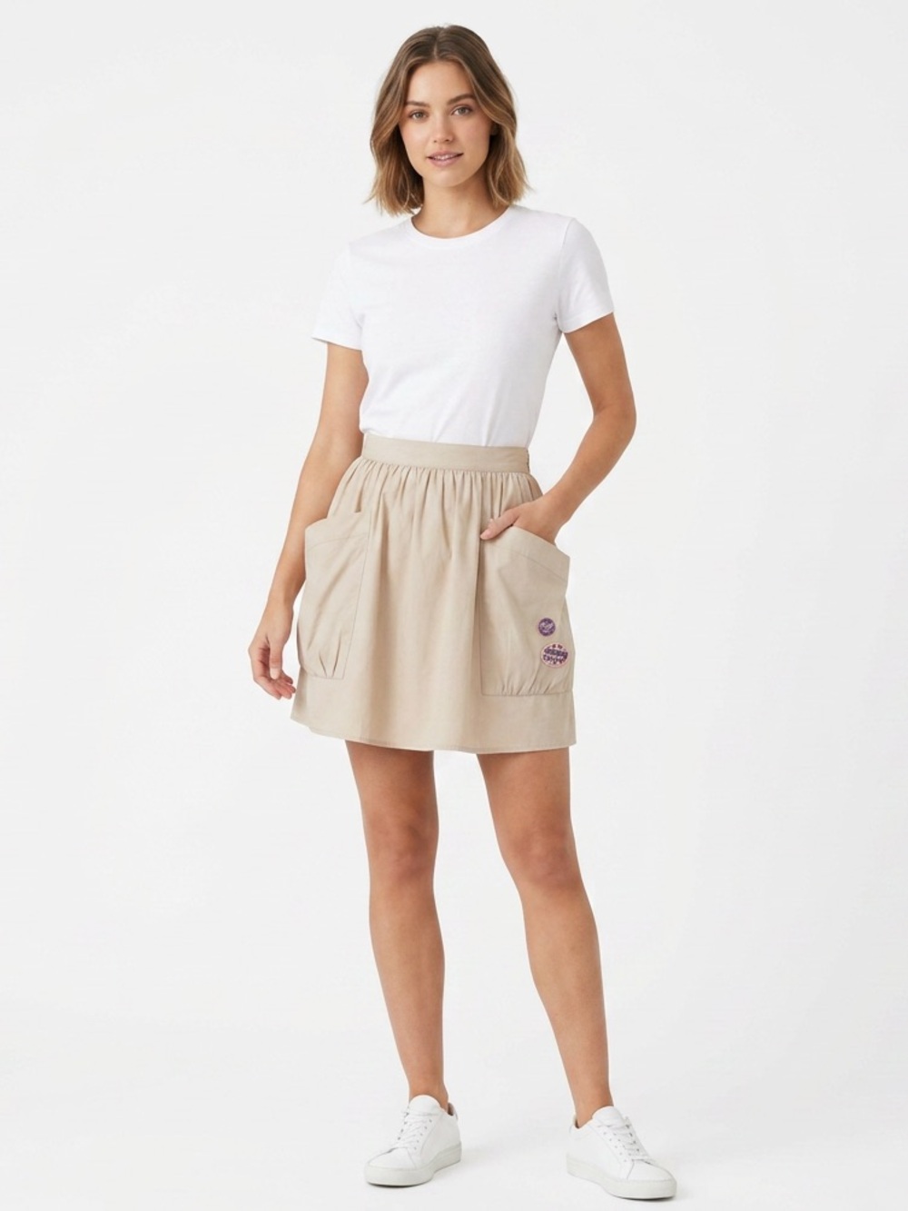 NWT | Fiorucci | Flowy Skirt | Beige | Size 26/40